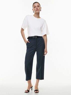 Babaton Agency Pant City Wool High-Rise Cropped Trousers Size 8